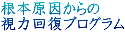 根本原因からの 視力回復プログラム